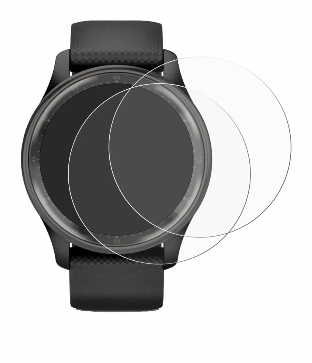 Image of the device Garmin Vivomove Trend with a wide variety of screen protectors.