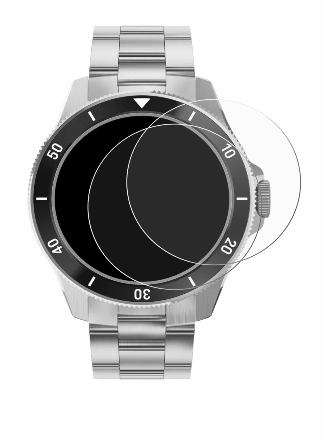 Image of the device Withings ScanWatch Nova (42 mm) with a wide variety of screen protectors.