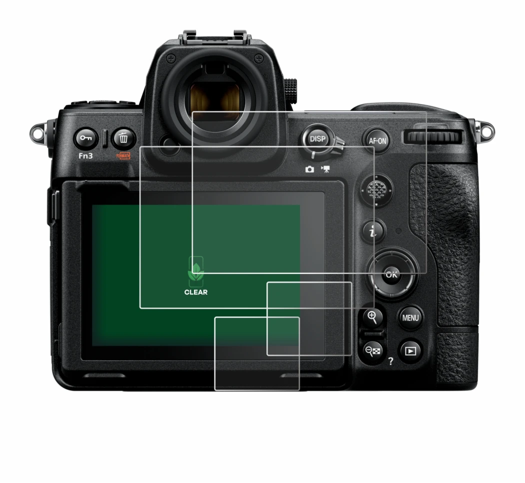 Image of the device Nikon Z 8 (Display + top plate display) with a wide variety of screen protectors.