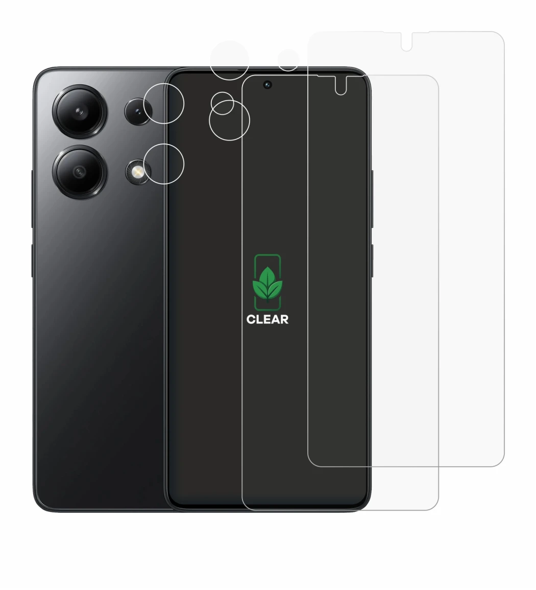 Image of the device Xiaomi Redmi Note 13 (Front+Camera) with a wide variety of screen protectors.