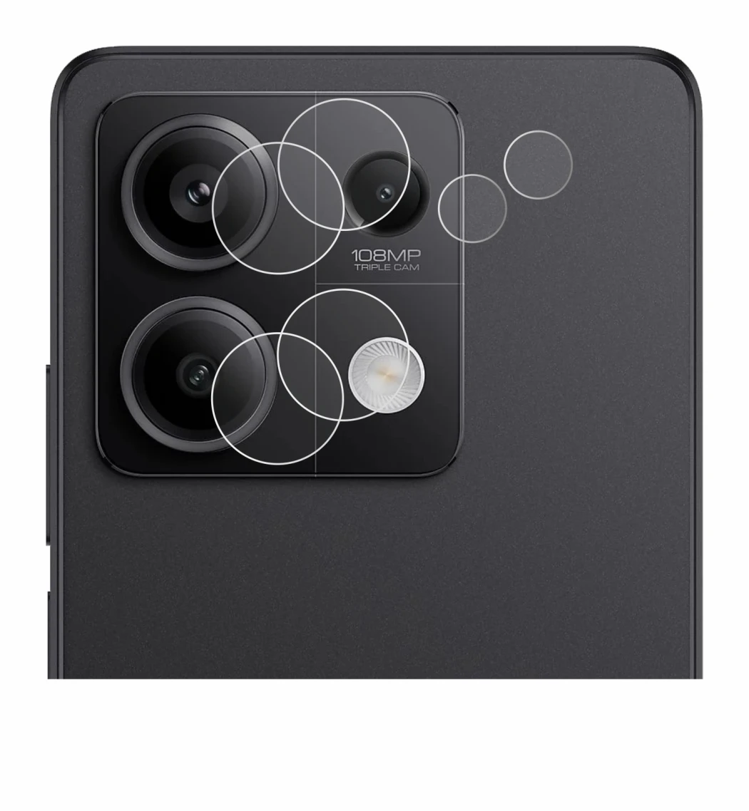Image of the device Xiaomi Redmi Note 13 Pro 5G (ONLY Camera Lens) with a wide variety of screen protectors.