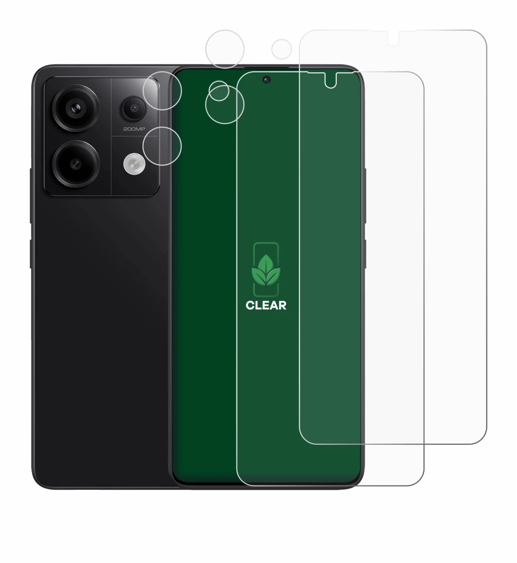 Image of the device Xiaomi Redmi Note 13 Pro 5G (Front+Camera) with a wide variety of screen protectors.