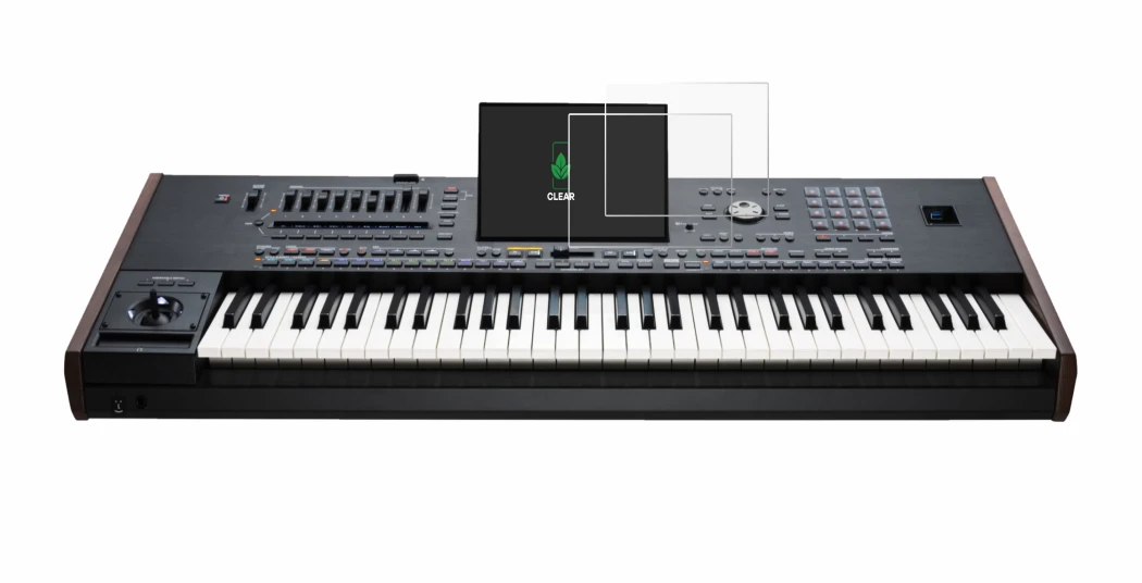 Image of the device KORG Pa5X with a wide variety of screen protectors.