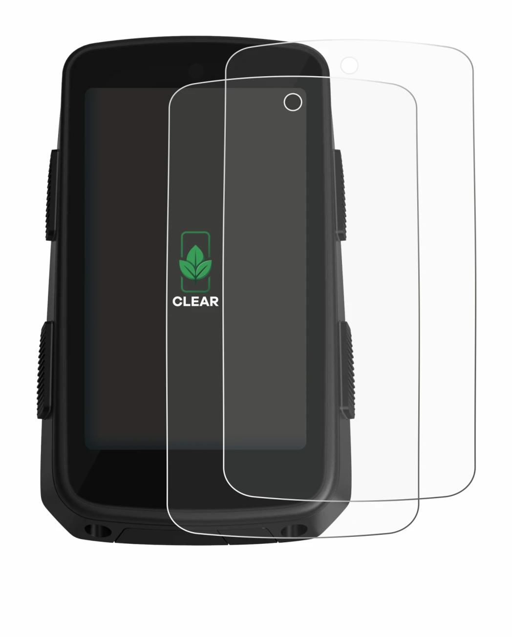 Image of the device Hammerhead Karoo 3 with a wide variety of screen protectors.