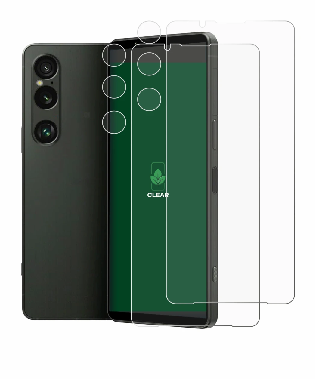 Image of the device Sony Xperia 1 VI (Front+Camera) with a wide variety of screen protectors.