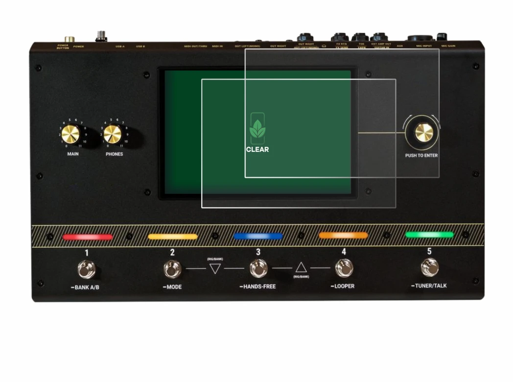 Image of the device Headrush Core with a wide variety of screen protectors.