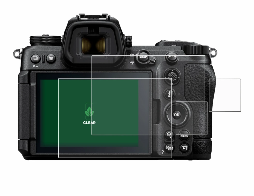 Image of the device Nikon Z6 III with a wide variety of screen protectors.