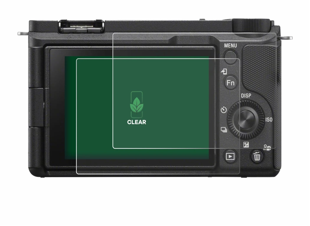 Image of the device Sony Alpha ZV-E10 II with a wide variety of screen protectors.