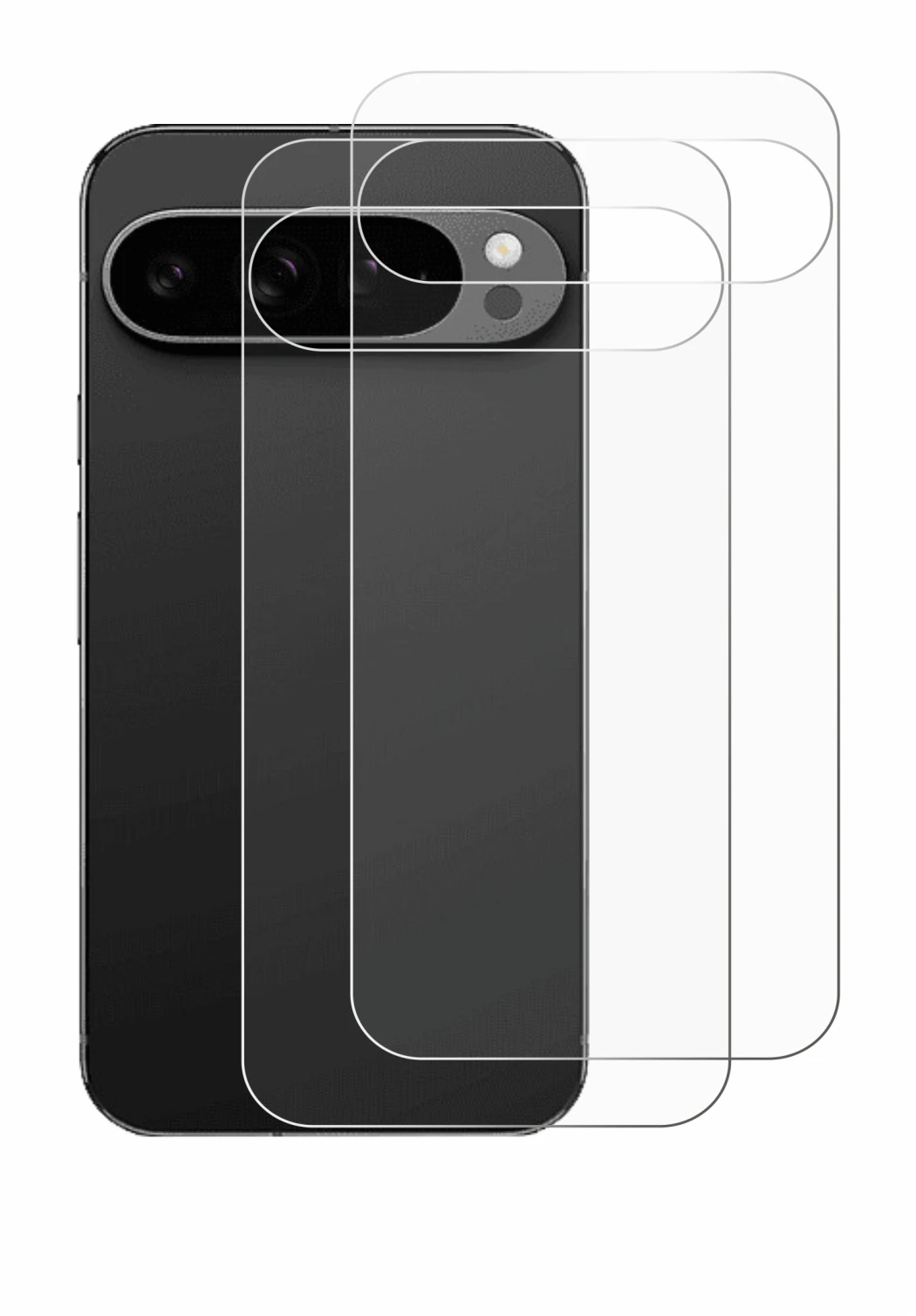 Image of the device Google Pixel 9 Pro XL (Back) with a wide variety of screen protectors.