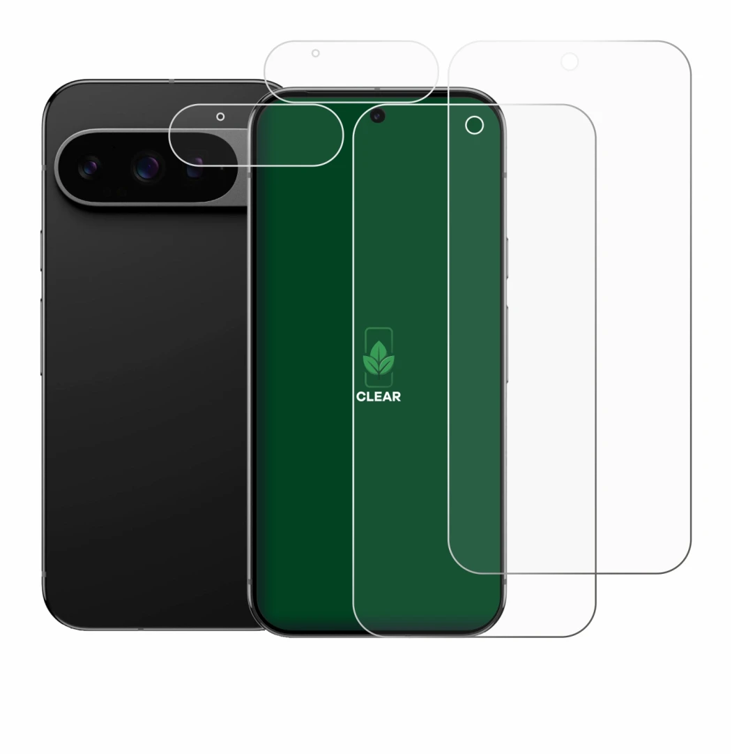 Image of the device Google Pixel 9 Pro XL (Front+Camera) with a wide variety of screen protectors.