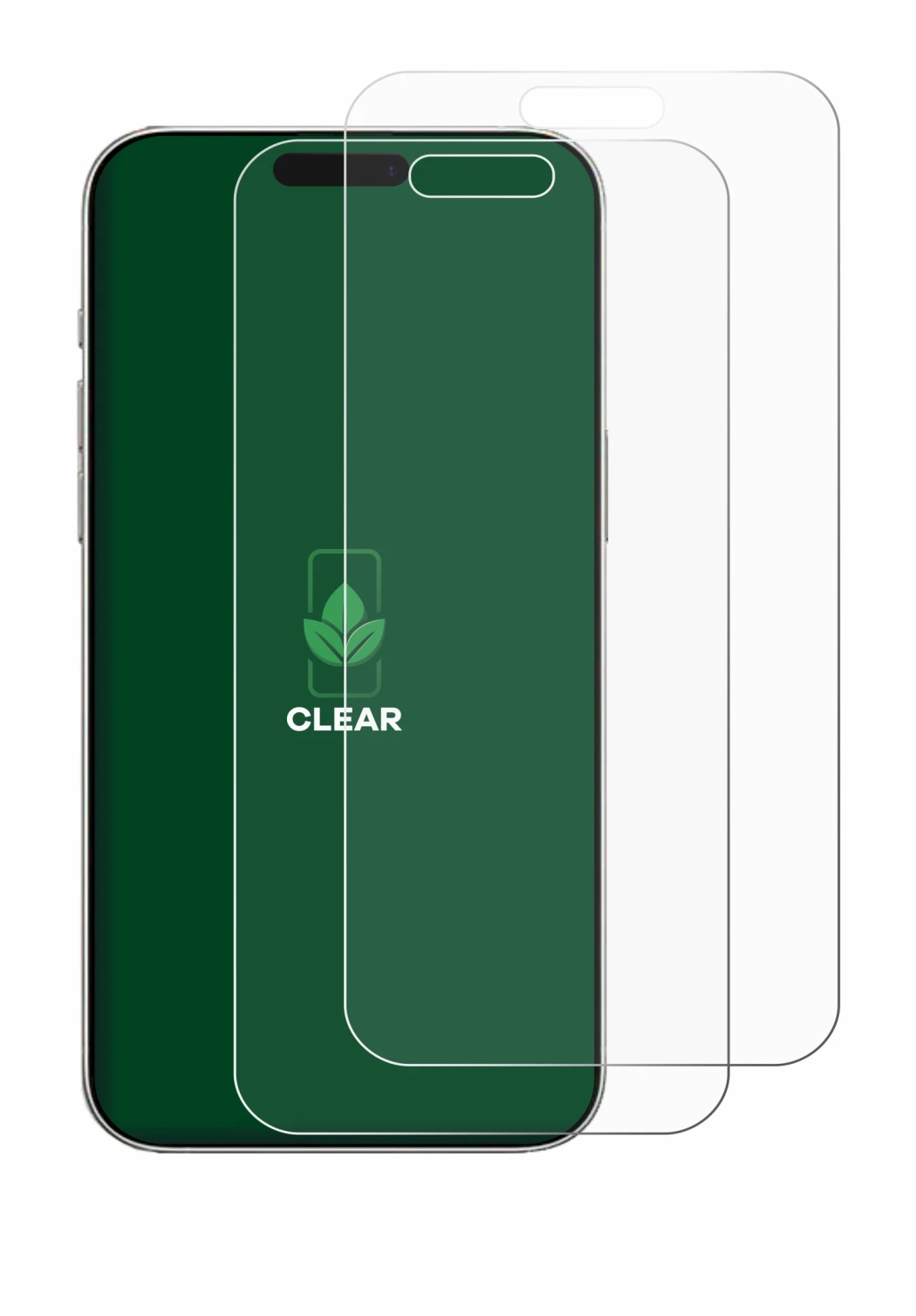 Image of the device Apple iPhone 16 Plus with a wide variety of screen protectors.