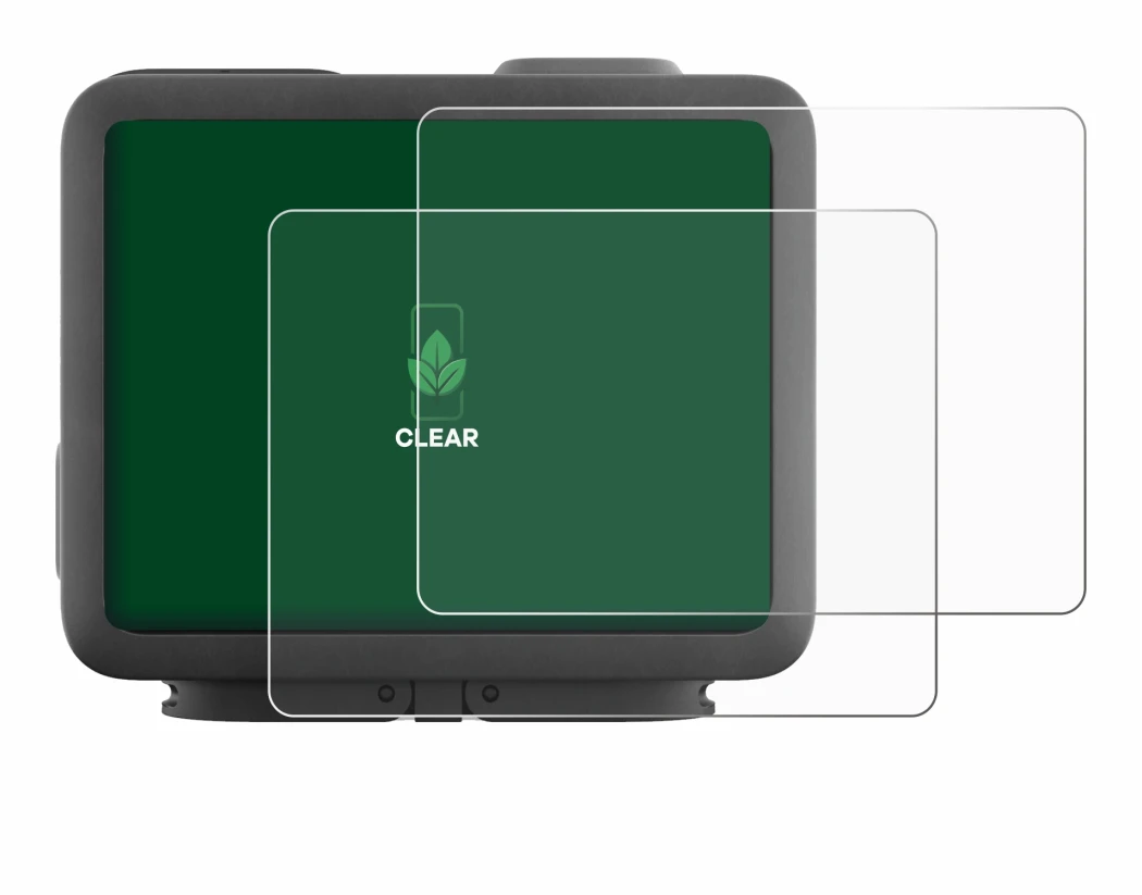 Image of the device GoPro Hero 4k with a wide variety of screen protectors.