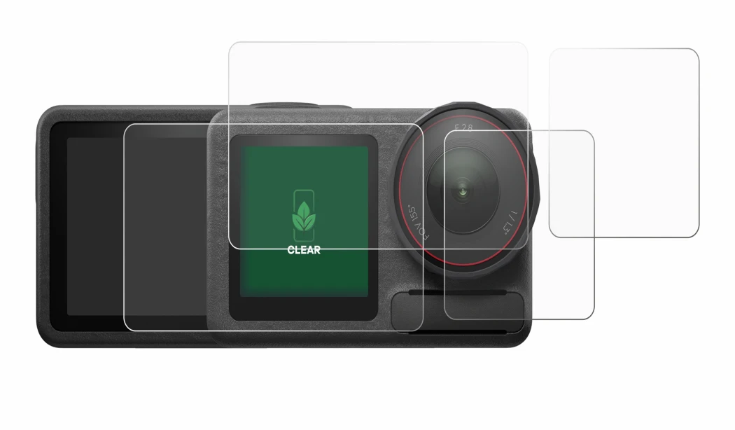 Image of the device DJI Osmo Action 5 Pro (case-friendly) with a wide variety of screen protectors.