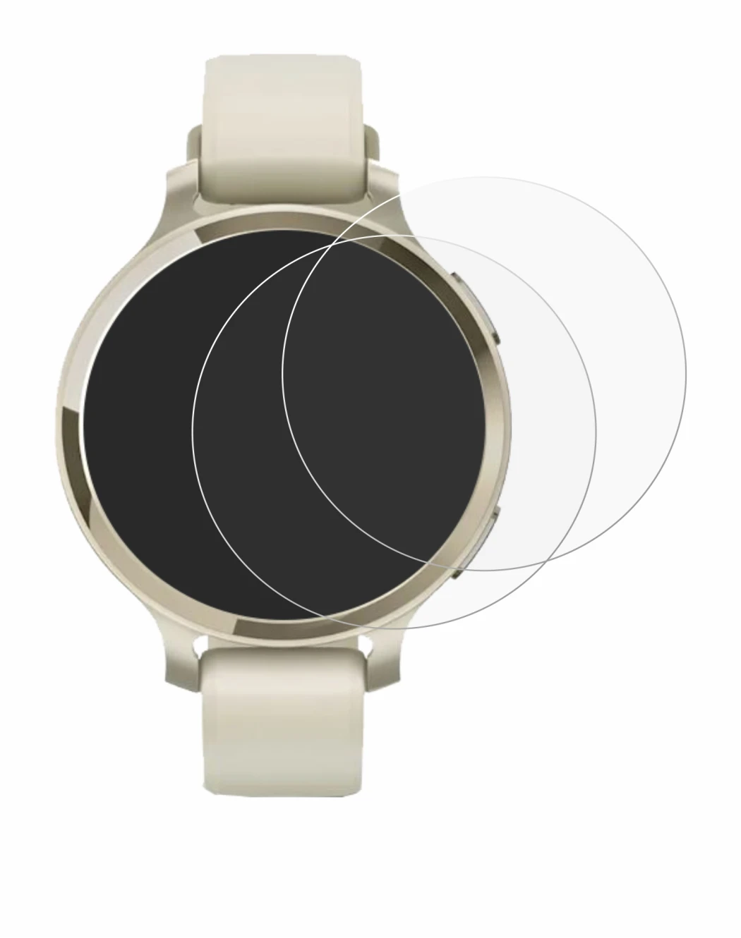 Image of the device Garmin Lily 2 Active with a wide variety of screen protectors.