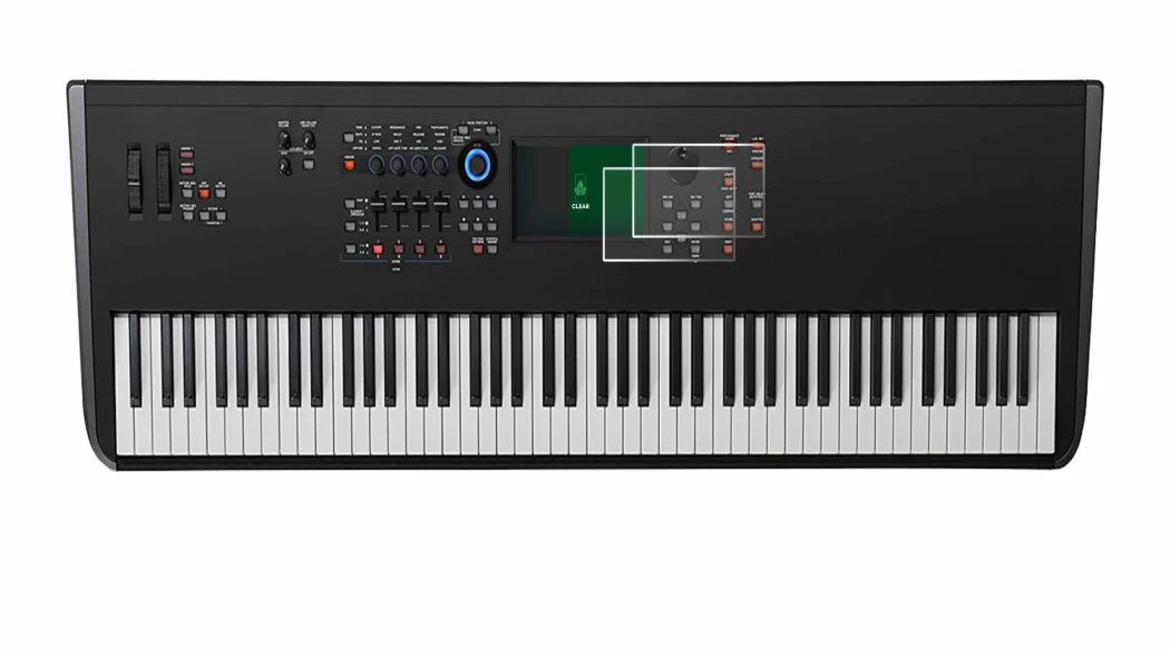 Image of the device Yamaha MODX8+ with a wide variety of screen protectors.