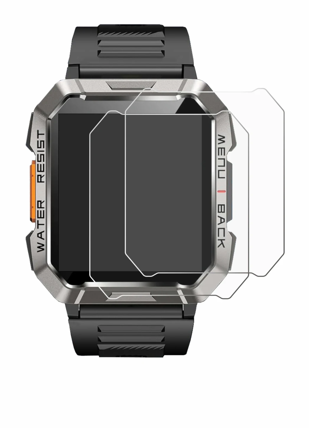 Image of the device Baolubao W60 with a wide variety of screen protectors.
