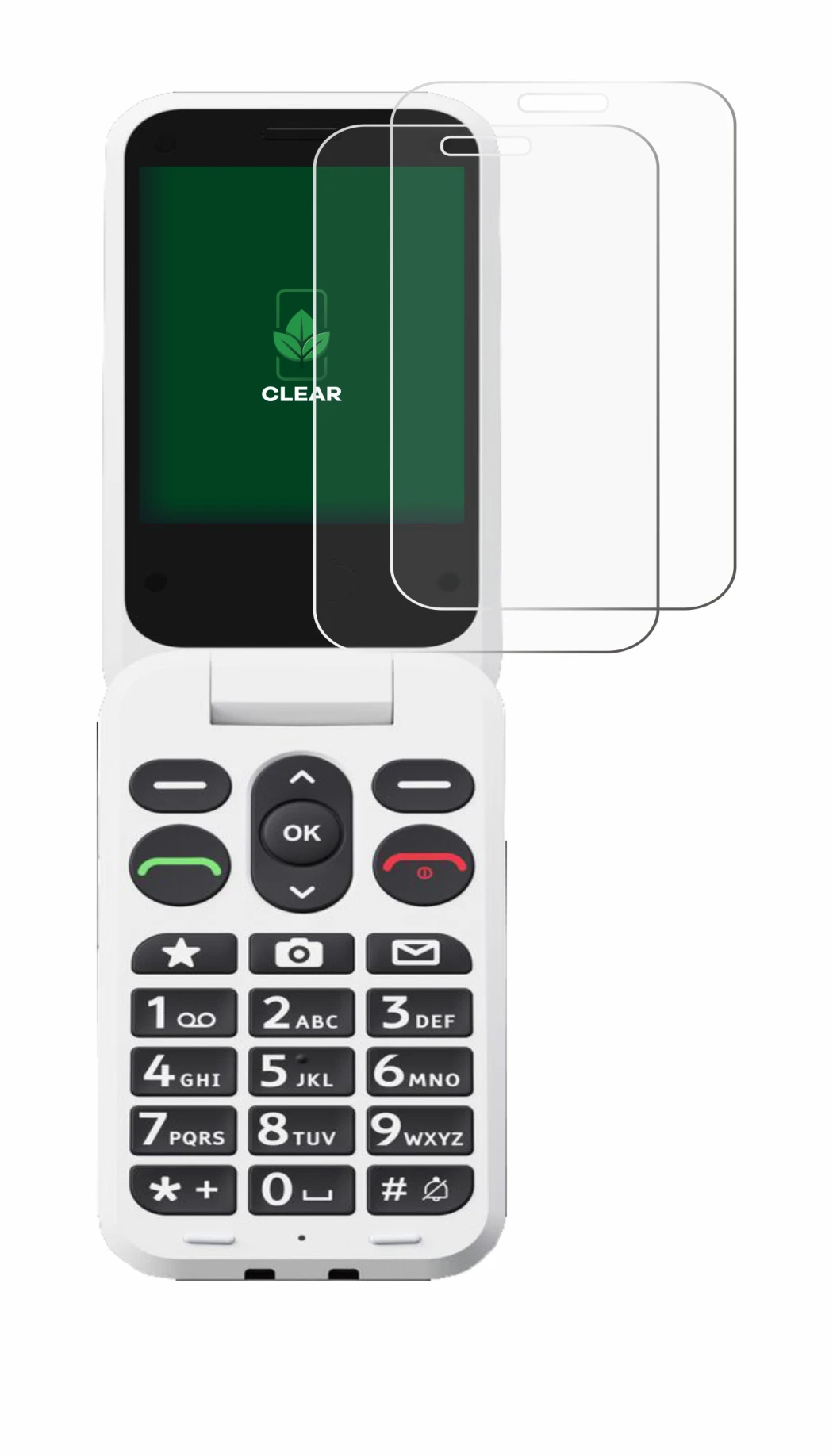 Image of the device Doro Leva L30 with a wide variety of screen protectors.