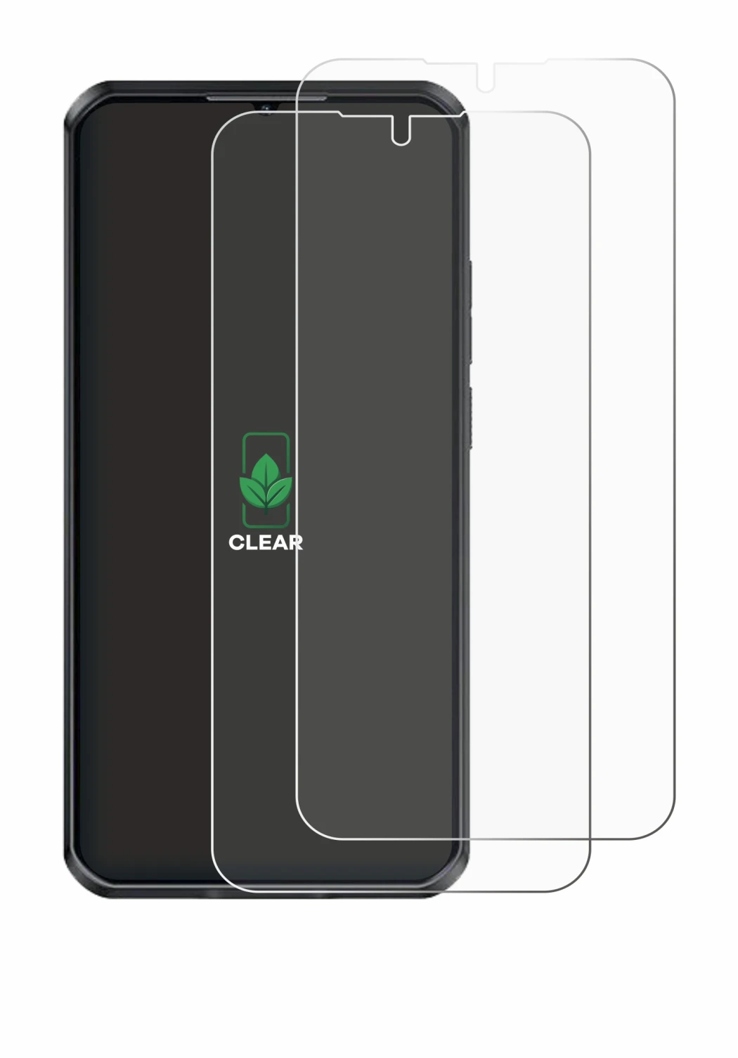 Image of the device Oukitel WP52 with a wide variety of screen protectors.