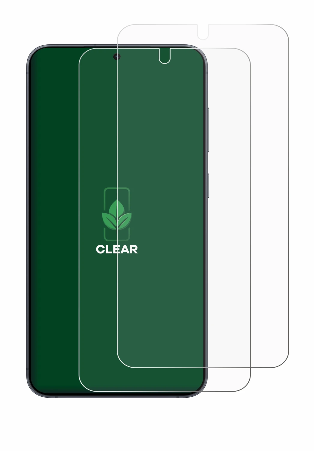 Image of the device Samsung Galaxy S25 with a wide variety of screen protectors.
