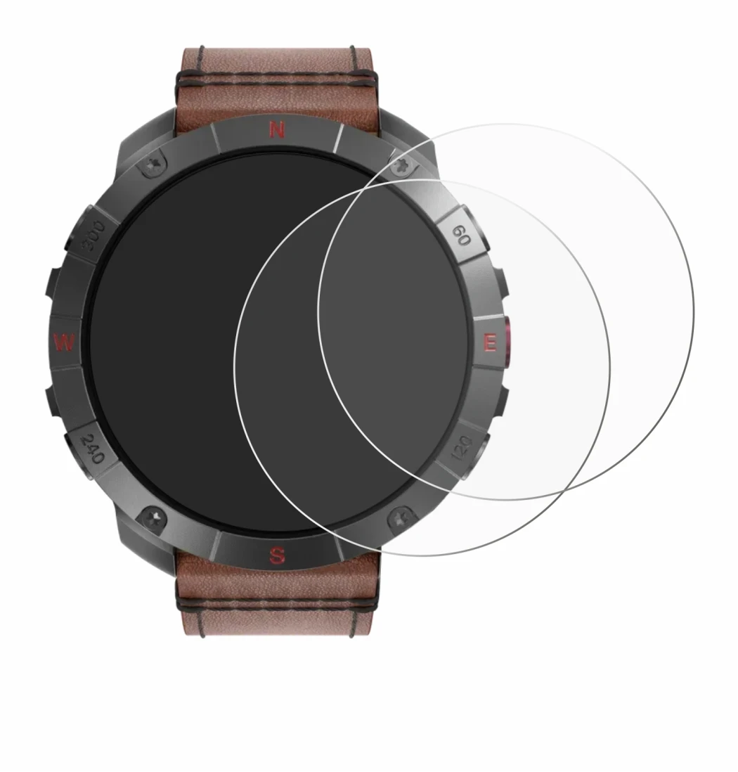 Image of the device Polar Grit X2 Pro Titan with a wide variety of screen protectors.