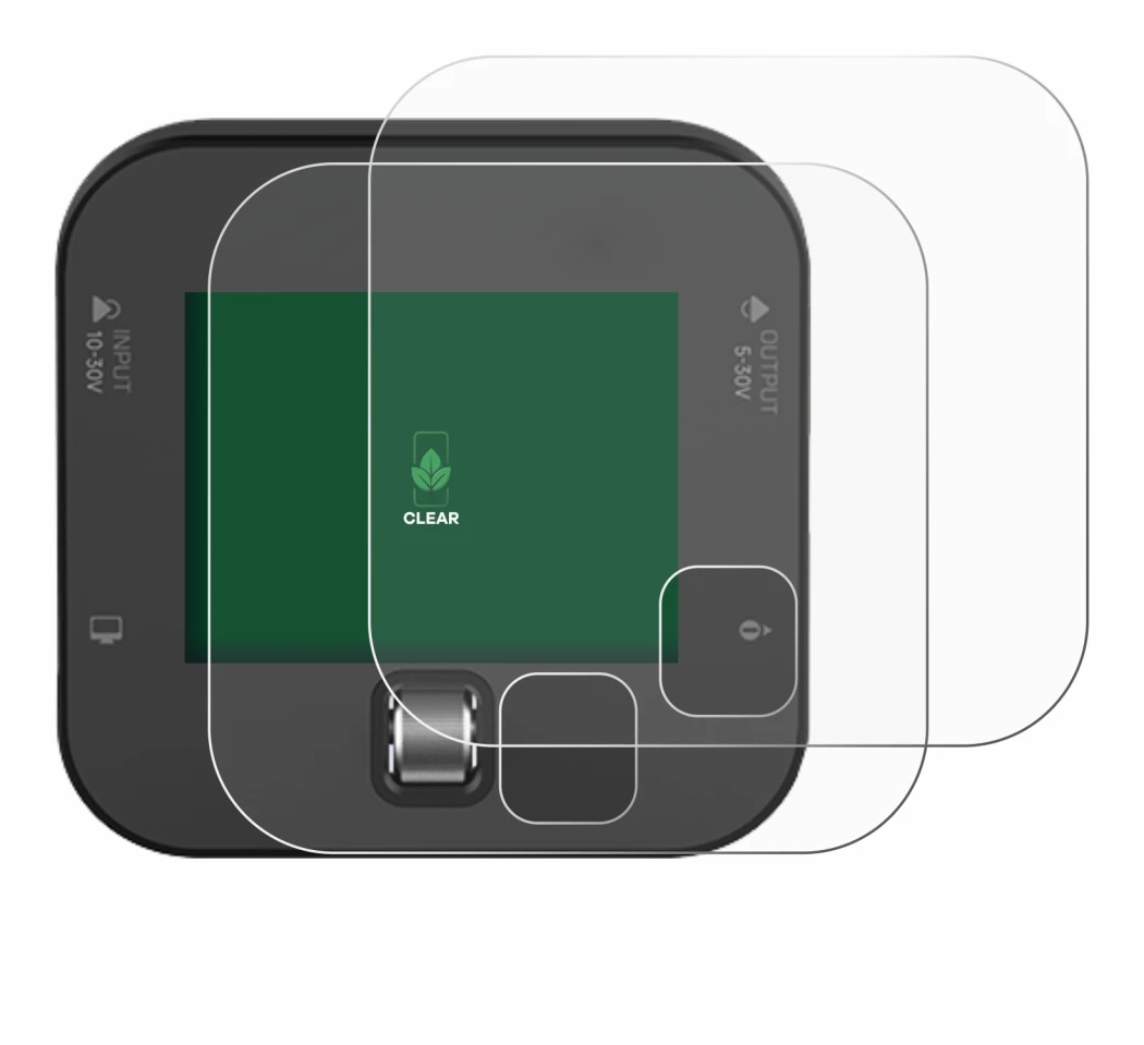 Image of the device ISDT Q6 Retro with a wide variety of screen protectors.