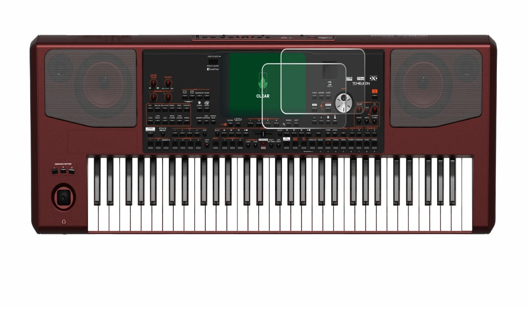 Image of the device KORG Pa700 with a wide variety of screen protectors.