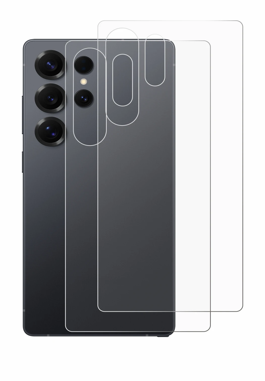 Image of the device Samsung Galaxy S25 Ultra Enterprise Edition (Back) with a wide variety of screen protectors.