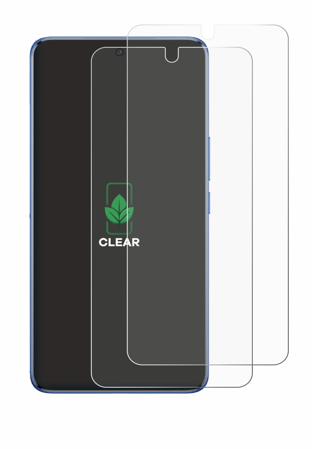 Image of the device Vivo V50 with a wide variety of screen protectors.