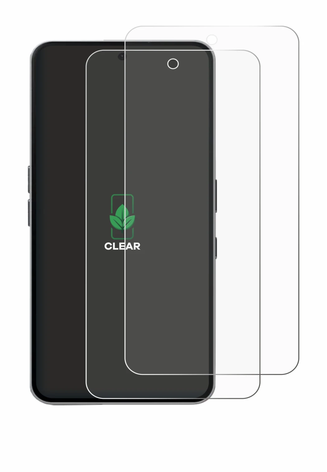 Image of the device Nothing Phone (3a) Pro with a wide variety of screen protectors.