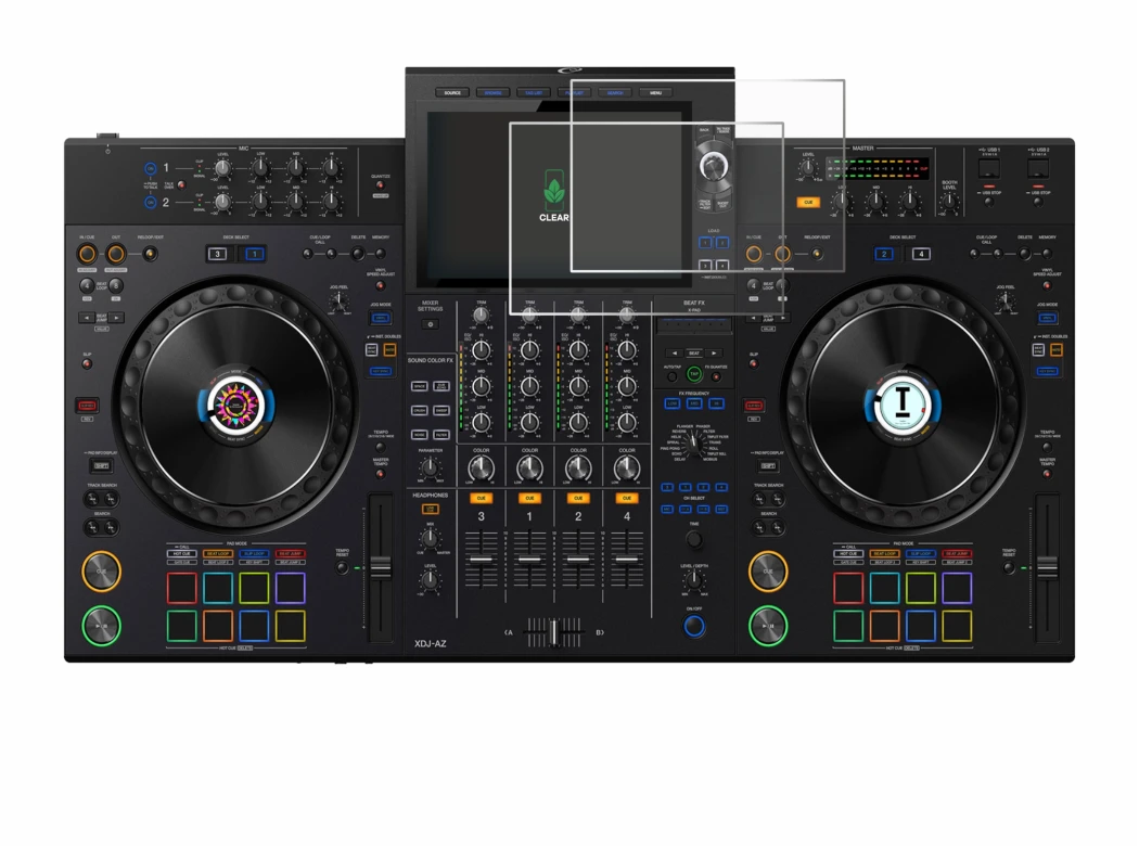 Image of the device Pioneer XDJ-AZ with a wide variety of screen protectors.