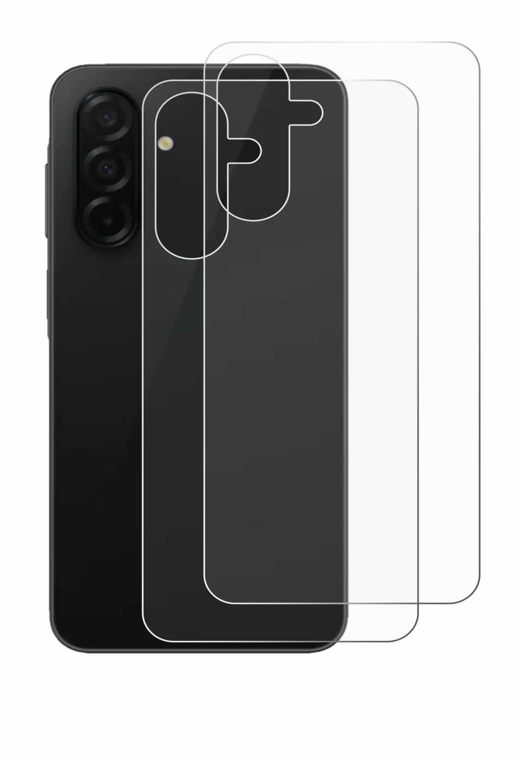Image of the device Samsung Galaxy A26 5G (Back) with a wide variety of screen protectors.