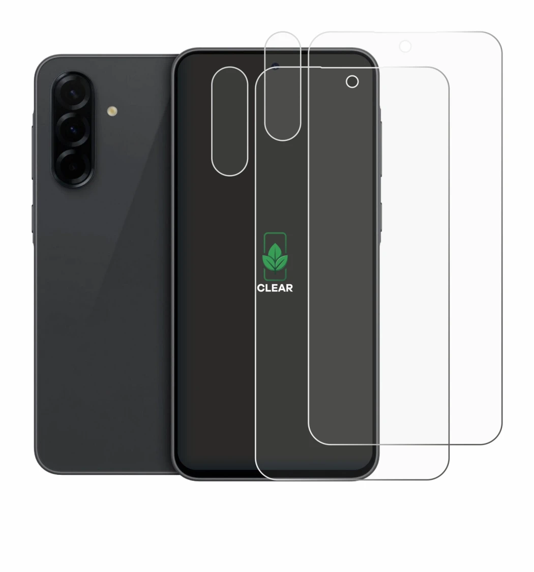 Image of the device Samsung Galaxy A36 5G (Front+Camera) with a wide variety of screen protectors.