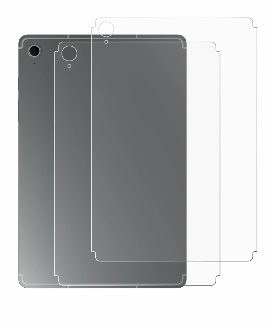 Image of the device Samsung Galaxy Tab S10 FE (Back) with a wide variety of screen protectors.