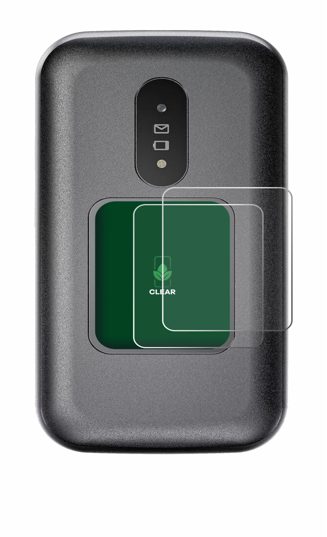 Image of the device Doro 2880 (Outer display) with a wide variety of screen protectors.