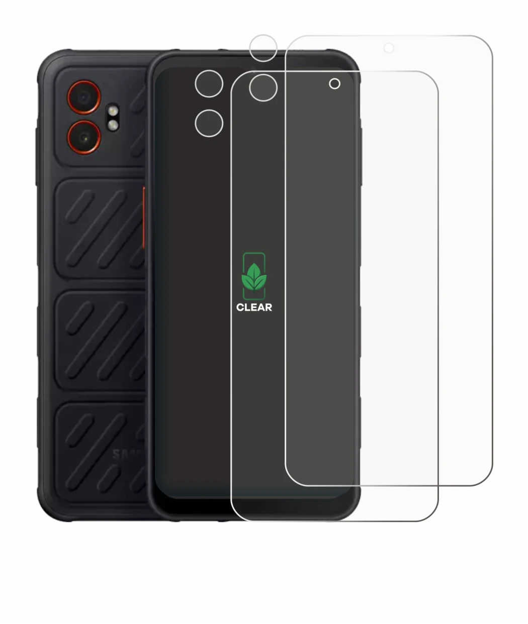 Image of the device Samsung Galaxy XCover 7 Pro (Front+Camera) with a wide variety of screen protectors.
