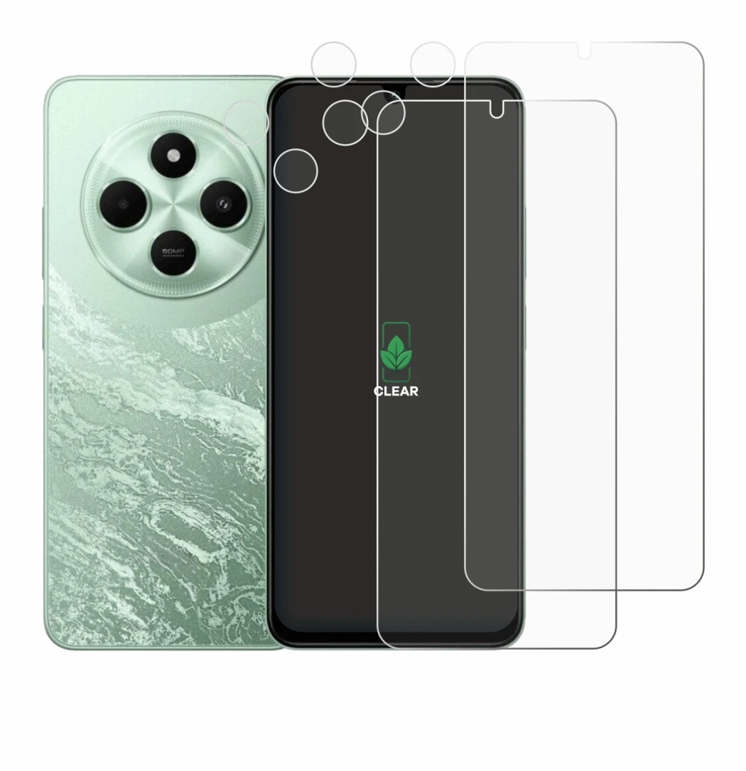 Image of the device Xiaomi Poco C75 (Front+Camera) with a wide variety of screen protectors.