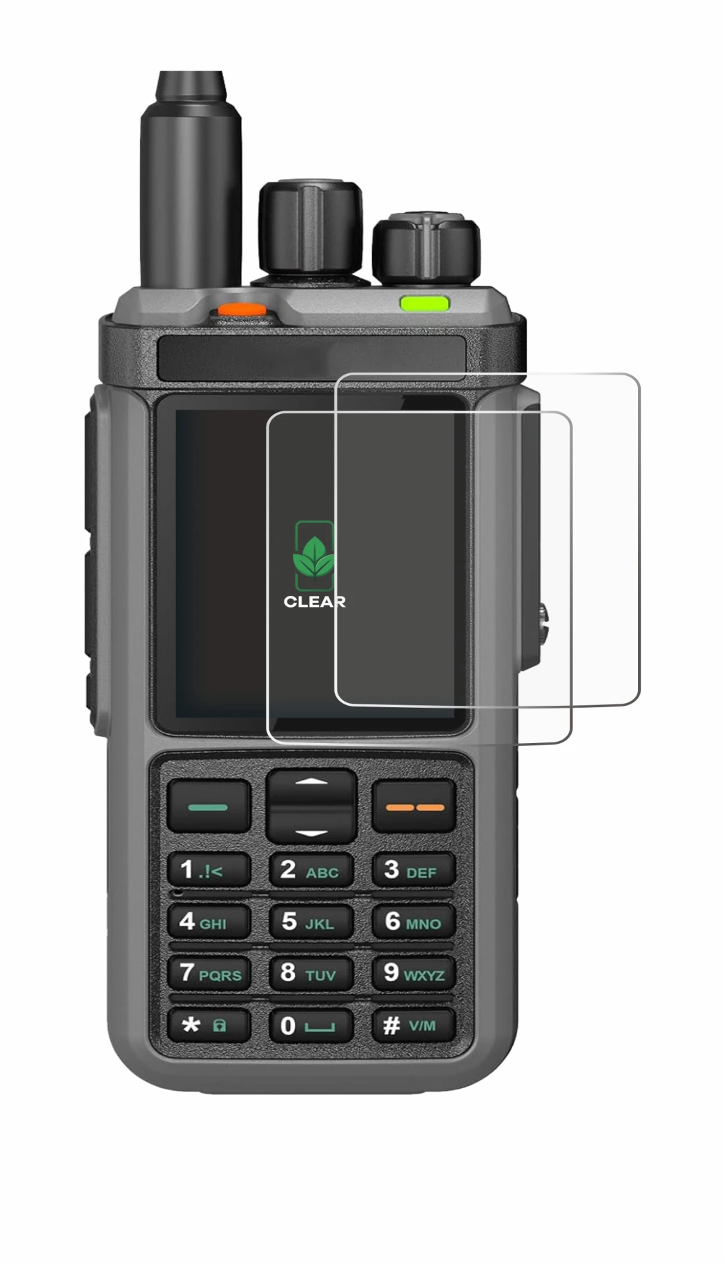 Image of the device Radtel RT-880 with a wide variety of screen protectors.