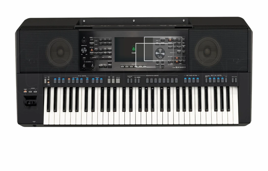 Image of the device Yamaha PSR-SX920 with a wide variety of screen protectors.