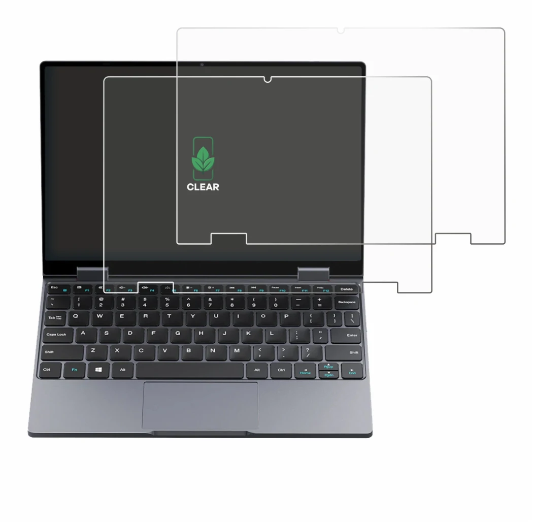 Image of the device Chuwi MiniBook X N150 with a wide variety of screen protectors.