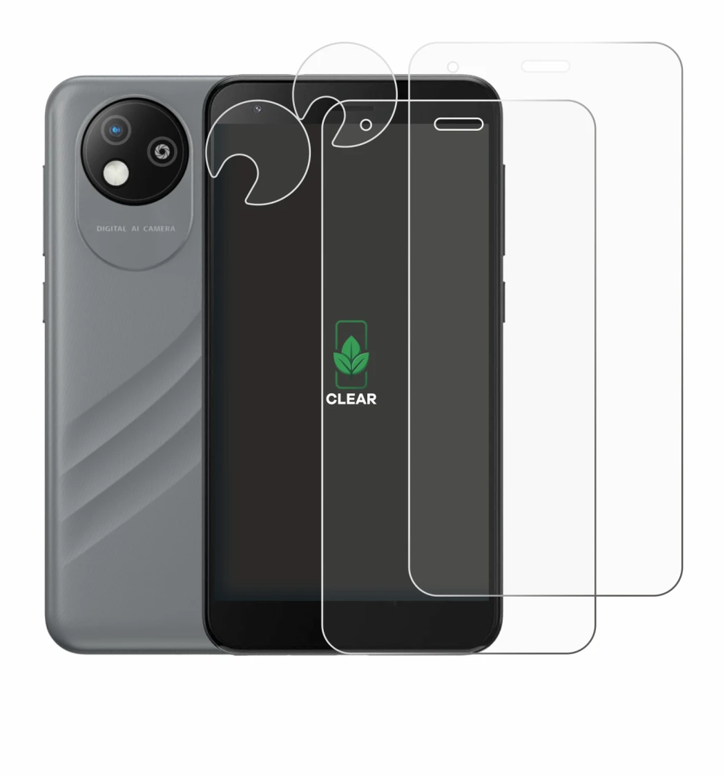 Image of the device ZTE Blade A35 lite (Front+Camera) with a wide variety of screen protectors.