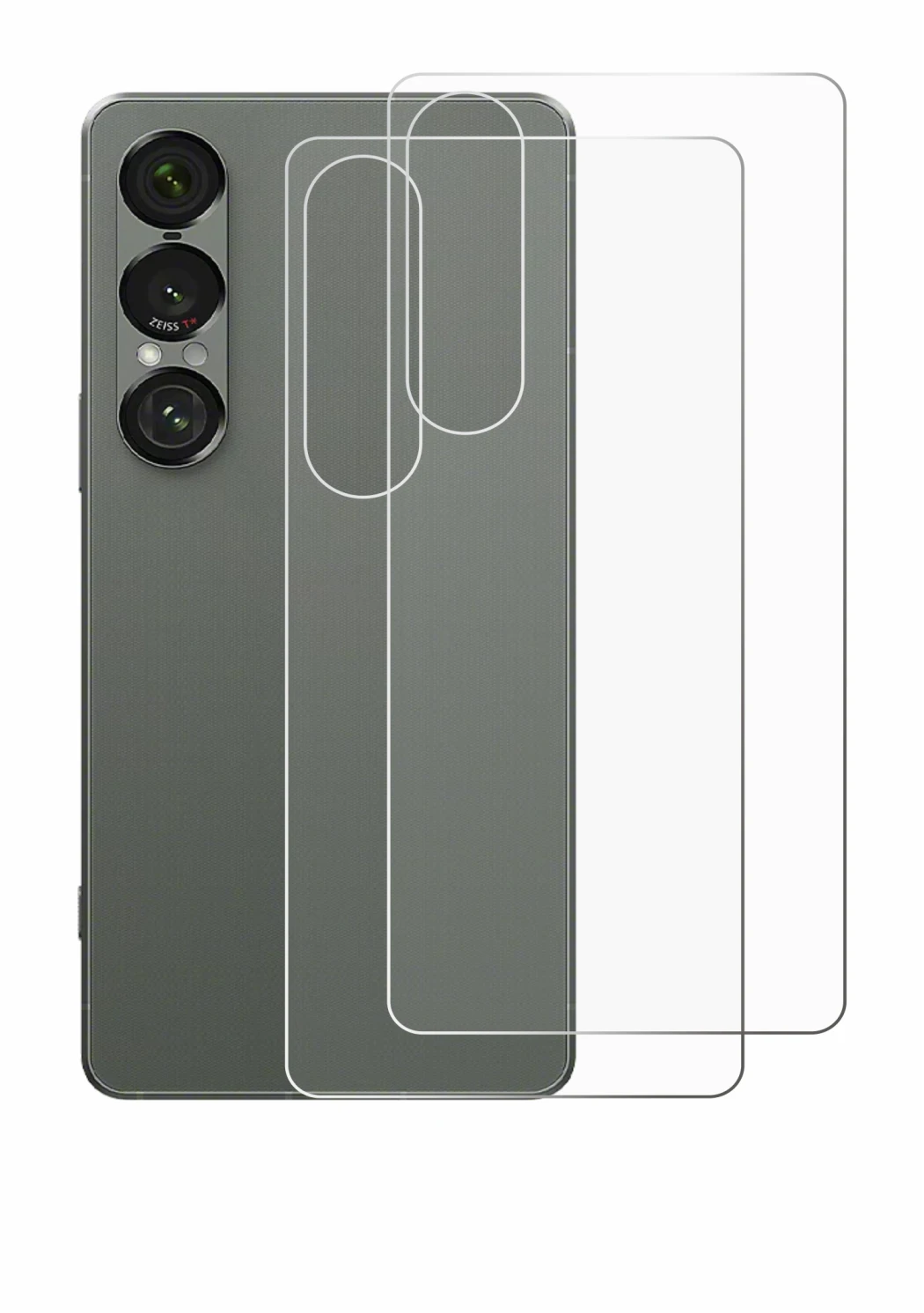 Image of the device Sony Xperia 1 VII (Back) with a wide variety of screen protectors.