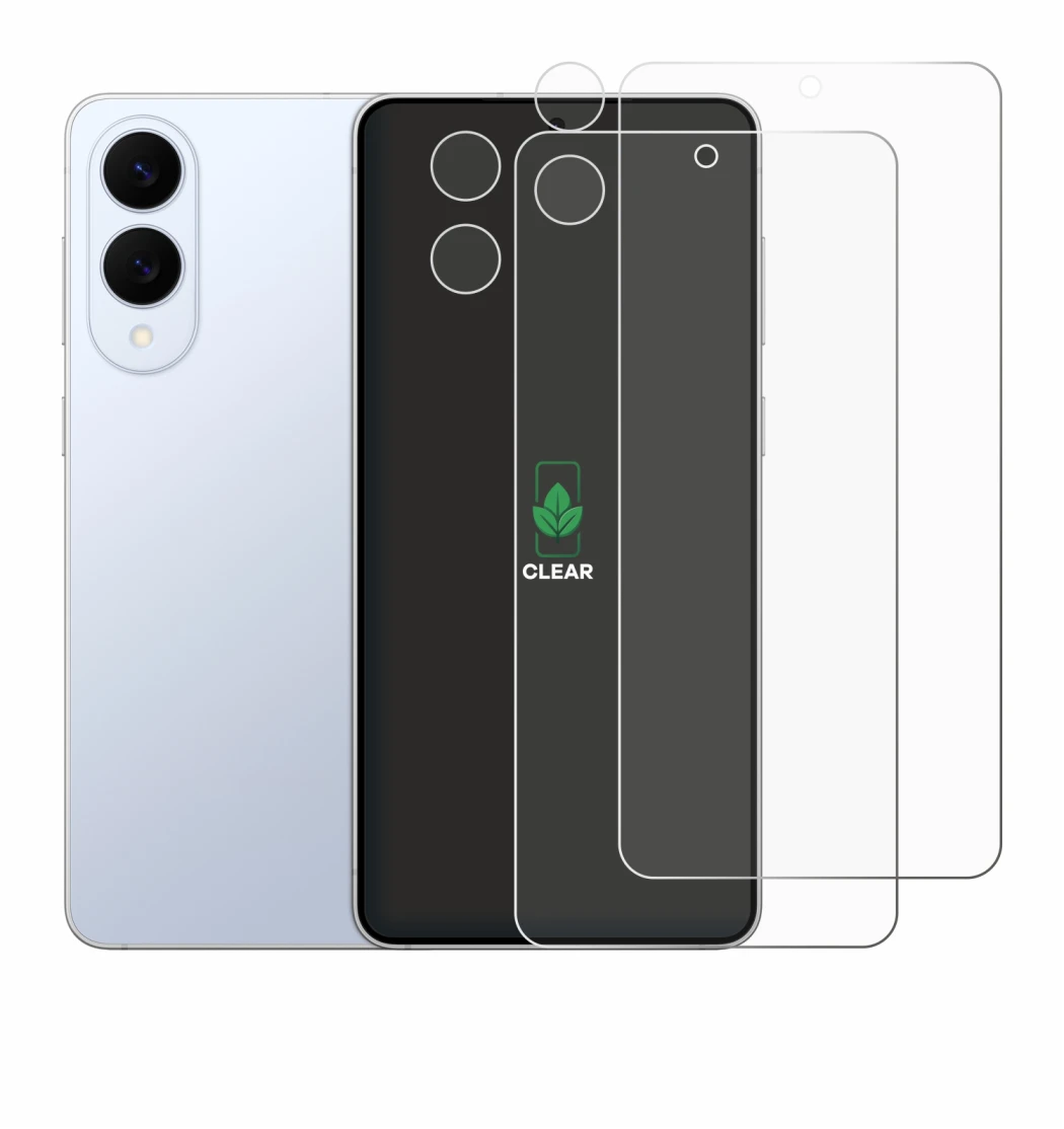 Image of the device Samsung Galaxy S25 Edge (Front+Camera) with a wide variety of screen protectors.