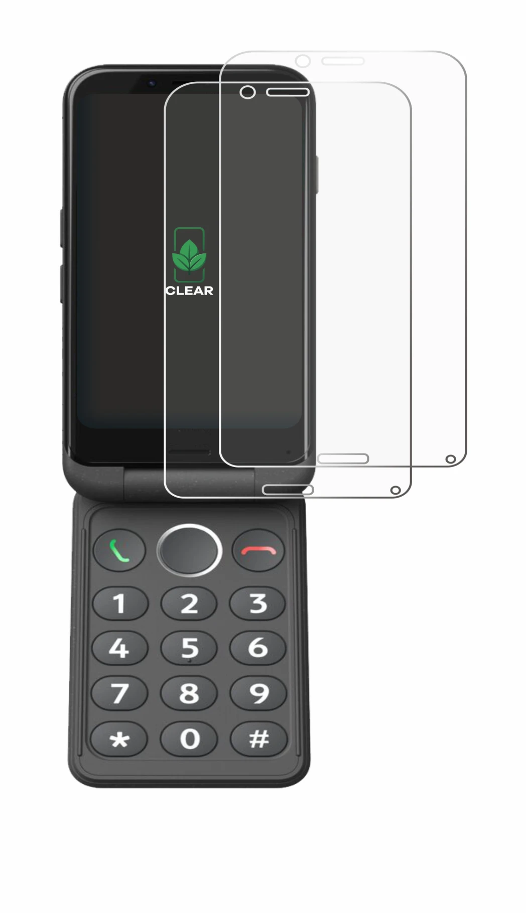Image of the device Doro Aurora A20 with a wide variety of screen protectors.
