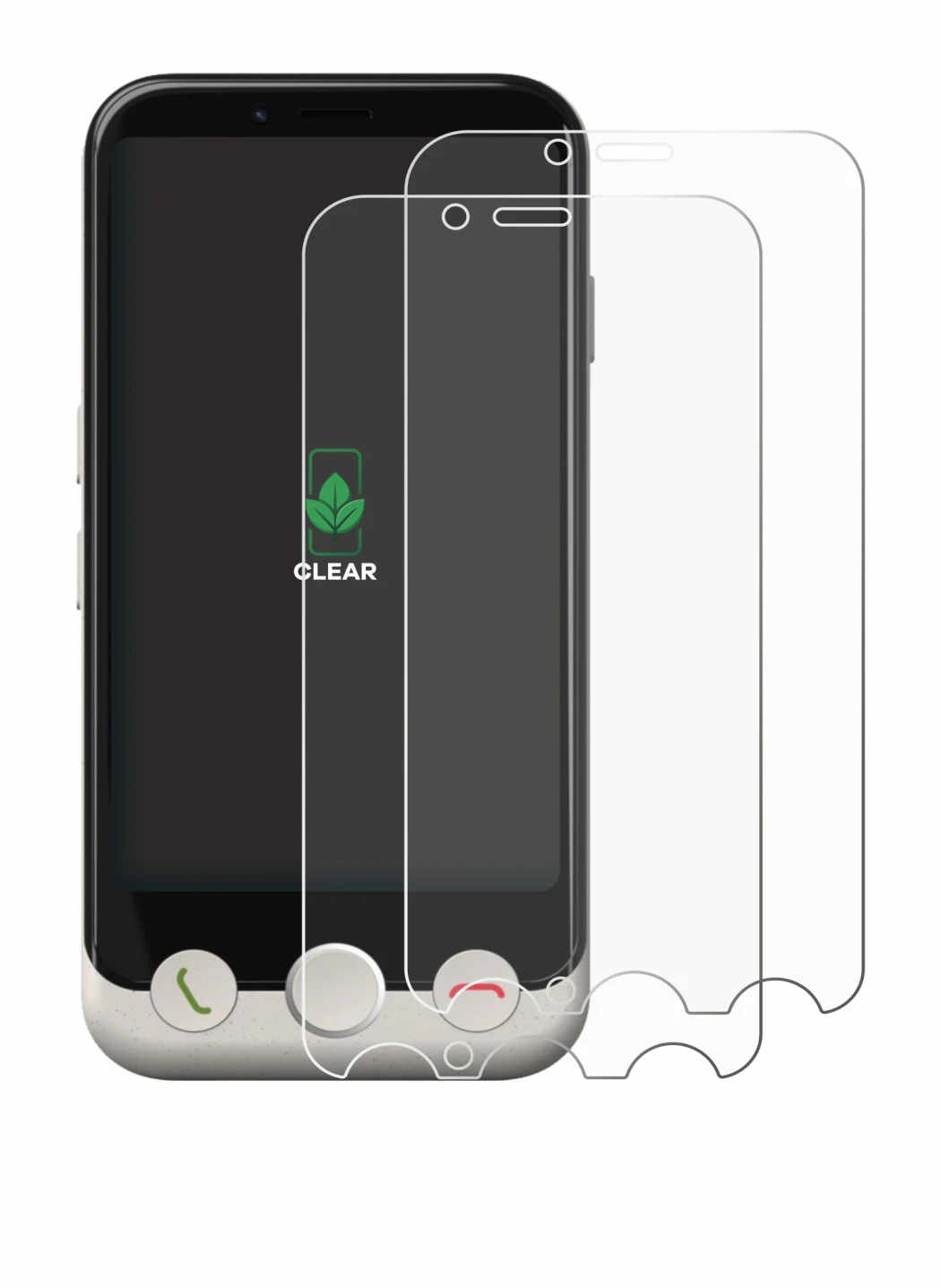 Image of the device Doro Aurora A10 with a wide variety of screen protectors.