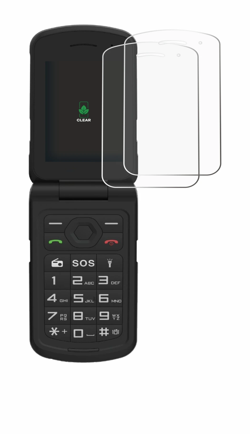 Image of the device AGM M10 with a wide variety of screen protectors.