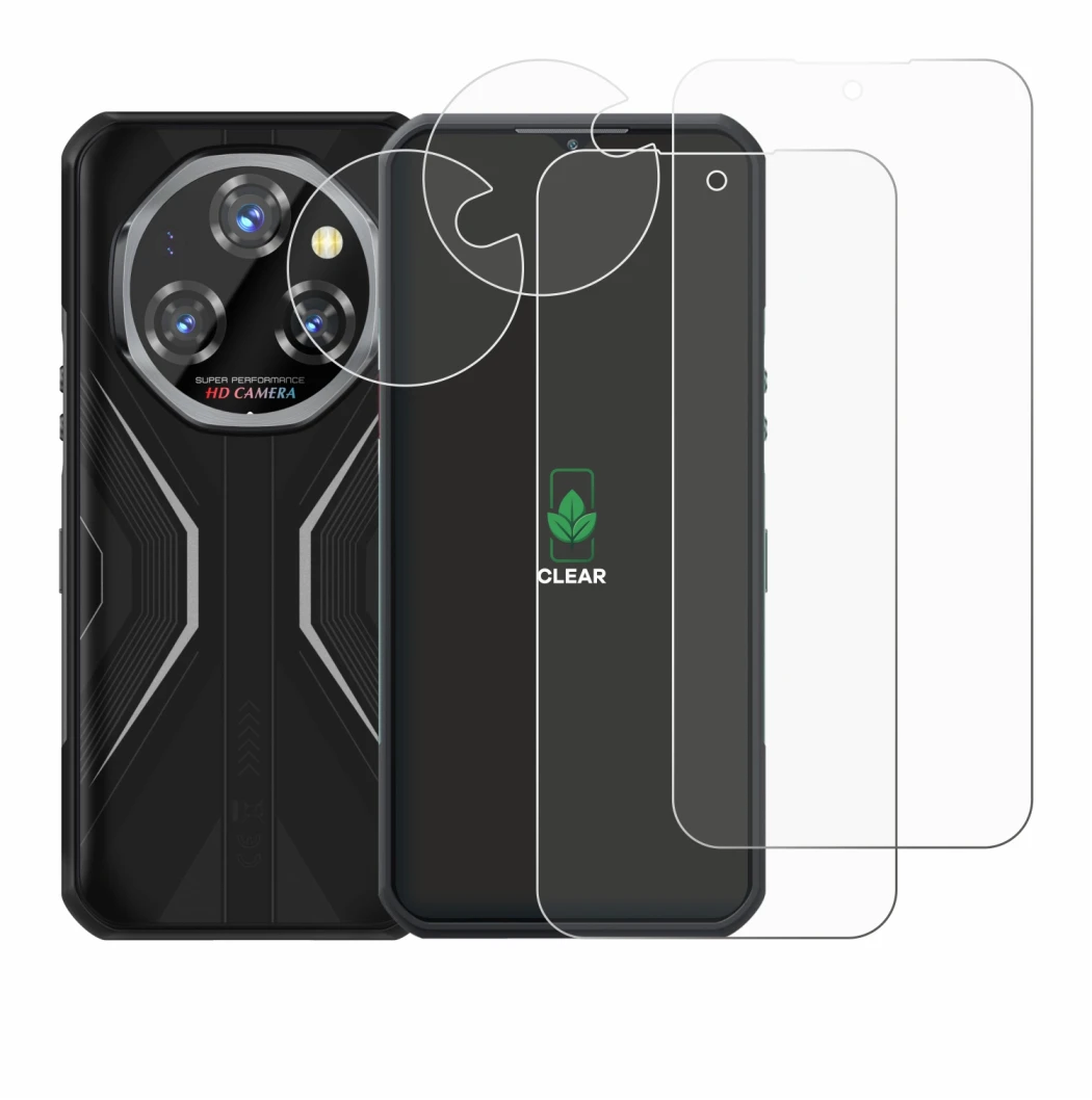 Image of the device Oukitel WP55 Pro (Front+Camera) with a wide variety of screen protectors.