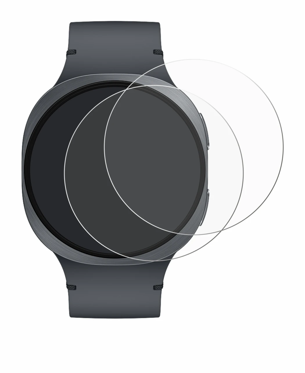 Image of the device Samsung Galaxy Watch 8 (44 mm) with a wide variety of screen protectors.