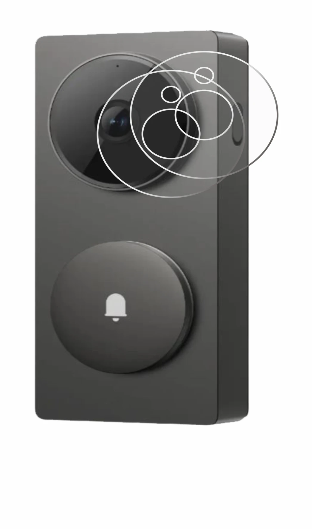 Image of the device Aqara Hub G410 with a wide variety of screen protectors.