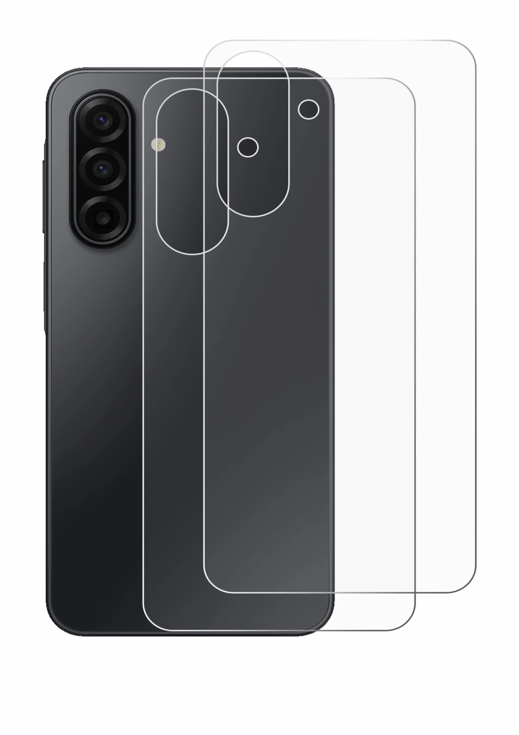 Image of the device Samsung Galaxy A17 5G (Back) with a wide variety of screen protectors.