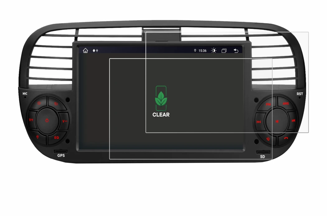Image of the device Xtrons IA7250FLBS with a wide variety of screen protectors.